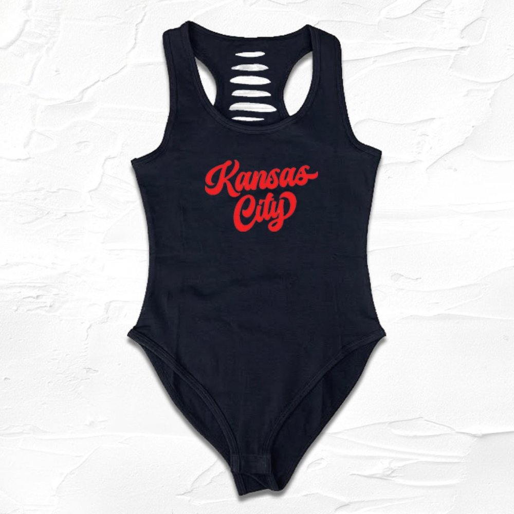 Black Kansas City Script Football Bodysuit GF/mom/mothers gift, Kindom Fan